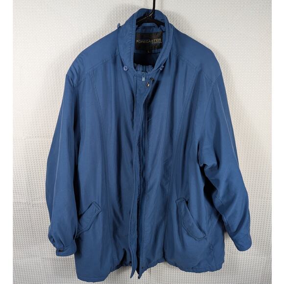 Forecaster of Boston Jacket Men’s Large Blue Insulated Zip Vintage Outerwear - Picture 1 of 5